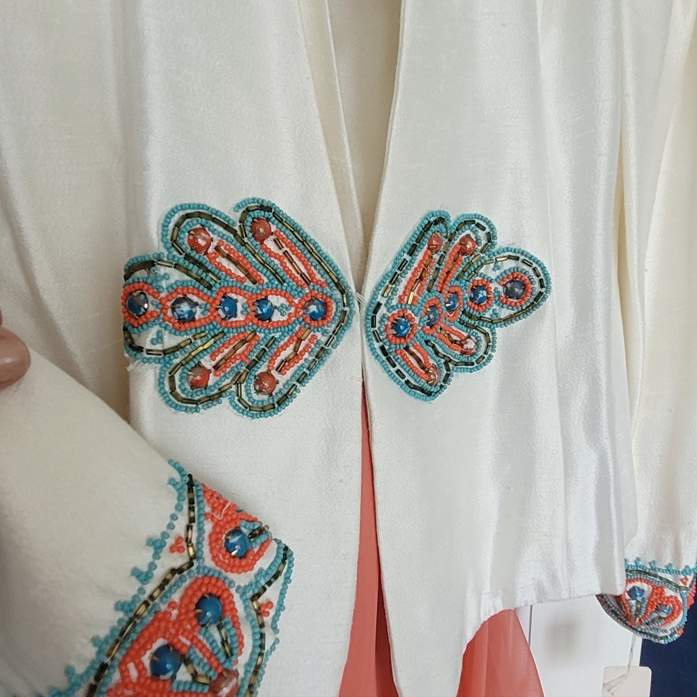 VINTAGE & NWT Occasion Dress, Sz. 10, Halter w/ Beaded Jacket by Karen Lawrence